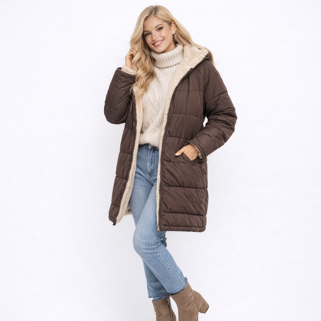 Amelia |Chaqueta Acolchada con Borrego