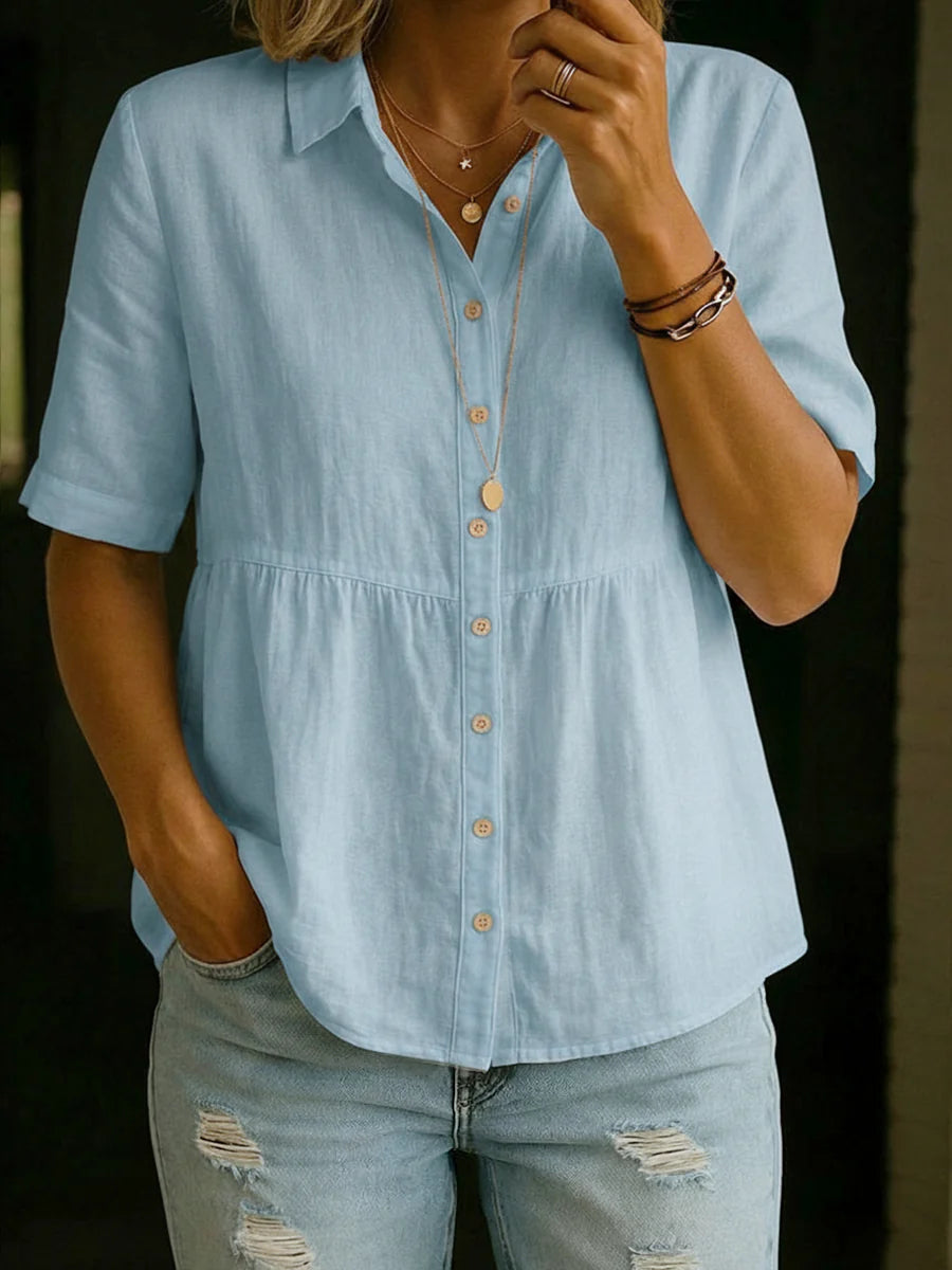 Marina | Blusa Camisera Casual Elegante