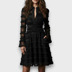 Mercedes | Vestido Midi Con Flecos Transparentes