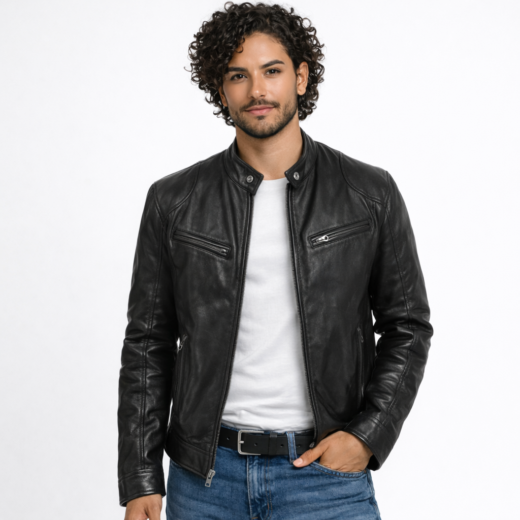 Dante | Chaqueta de Cuero Biker