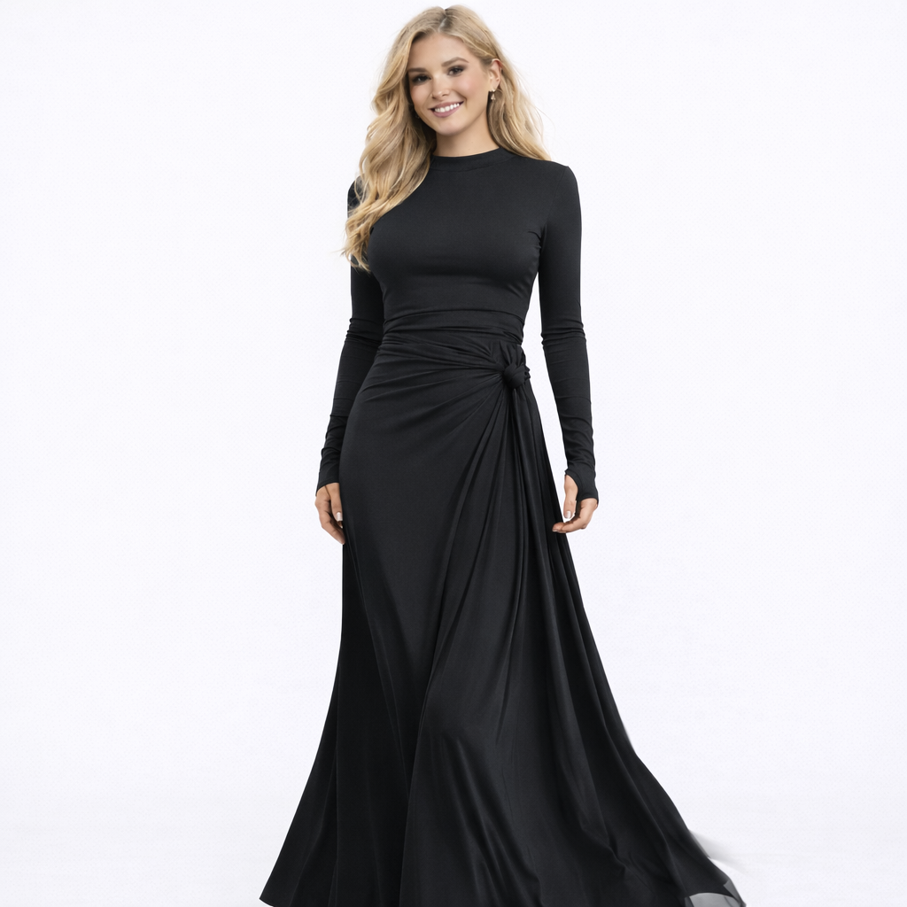 Naiara ❘ Vestido maxi con nudo lateral