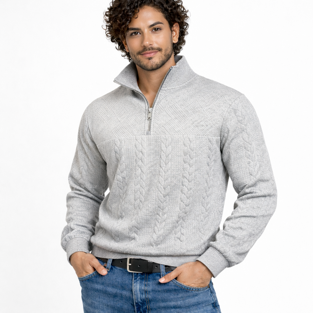 Rafael | Suéter vintage con cremallera para hombre
