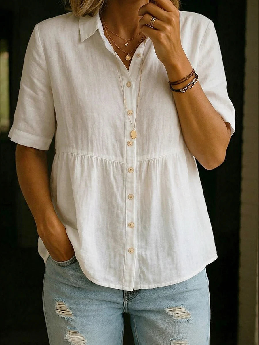 Marina | Blusa Camisera Casual Elegante