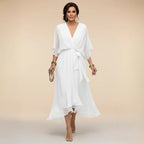 Mónica | Vestido Elegante de Chiffon con Escote en V