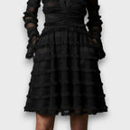 Mercedes | Vestido Midi Con Flecos Transparentes