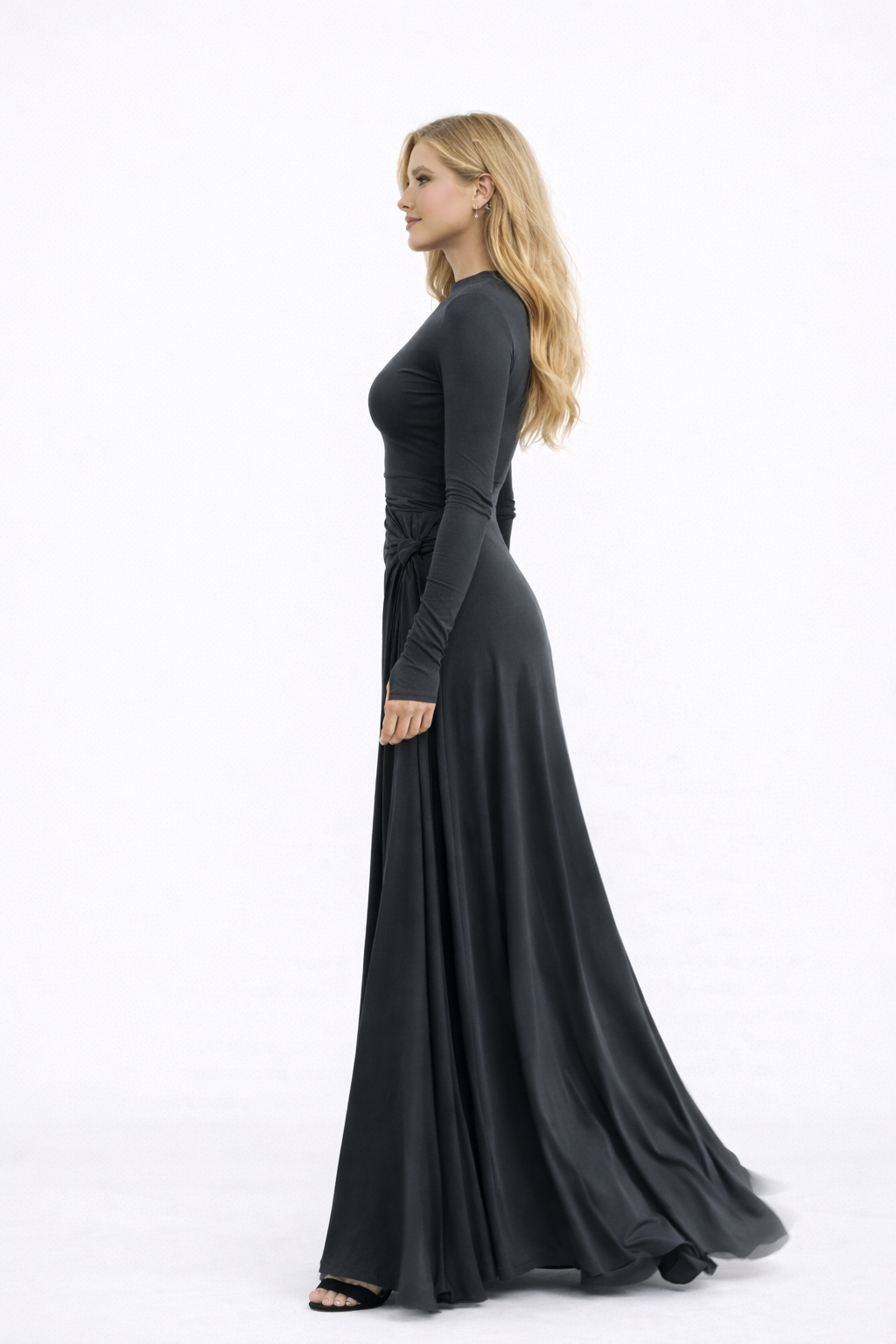 Naiara ❘ Vestido maxi con nudo lateral