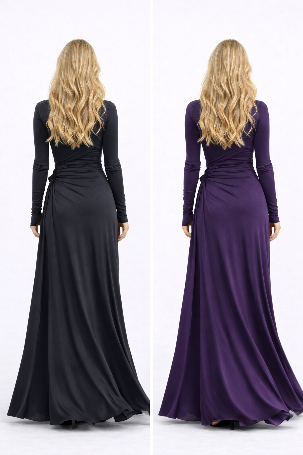 Naiara ❘ Vestido maxi con nudo lateral