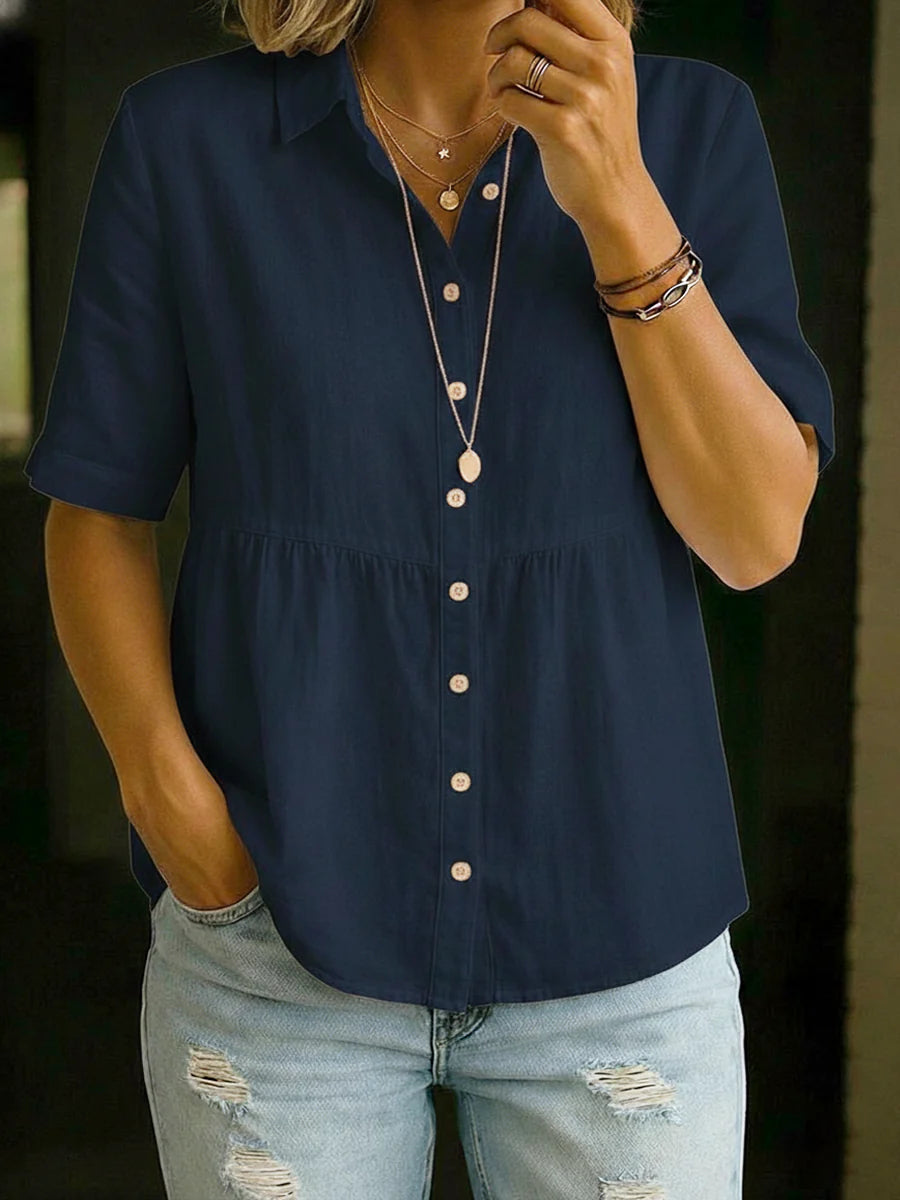 Marina | Blusa Camisera Casual Elegante