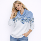 Luz Maria | Suéter floral con cuello suave