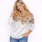 Luz Maria | Suéter floral con cuello suave