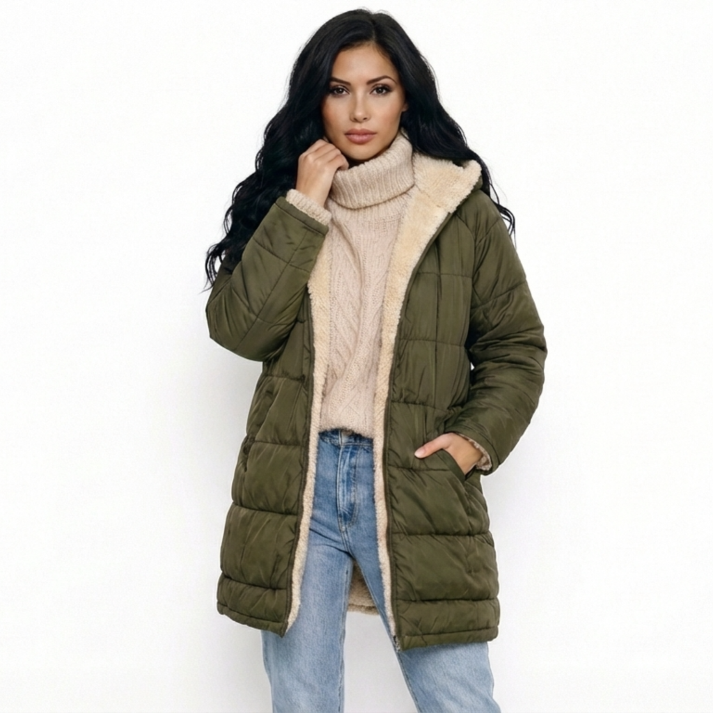 Amelia |Chaqueta Acolchada con Borrego