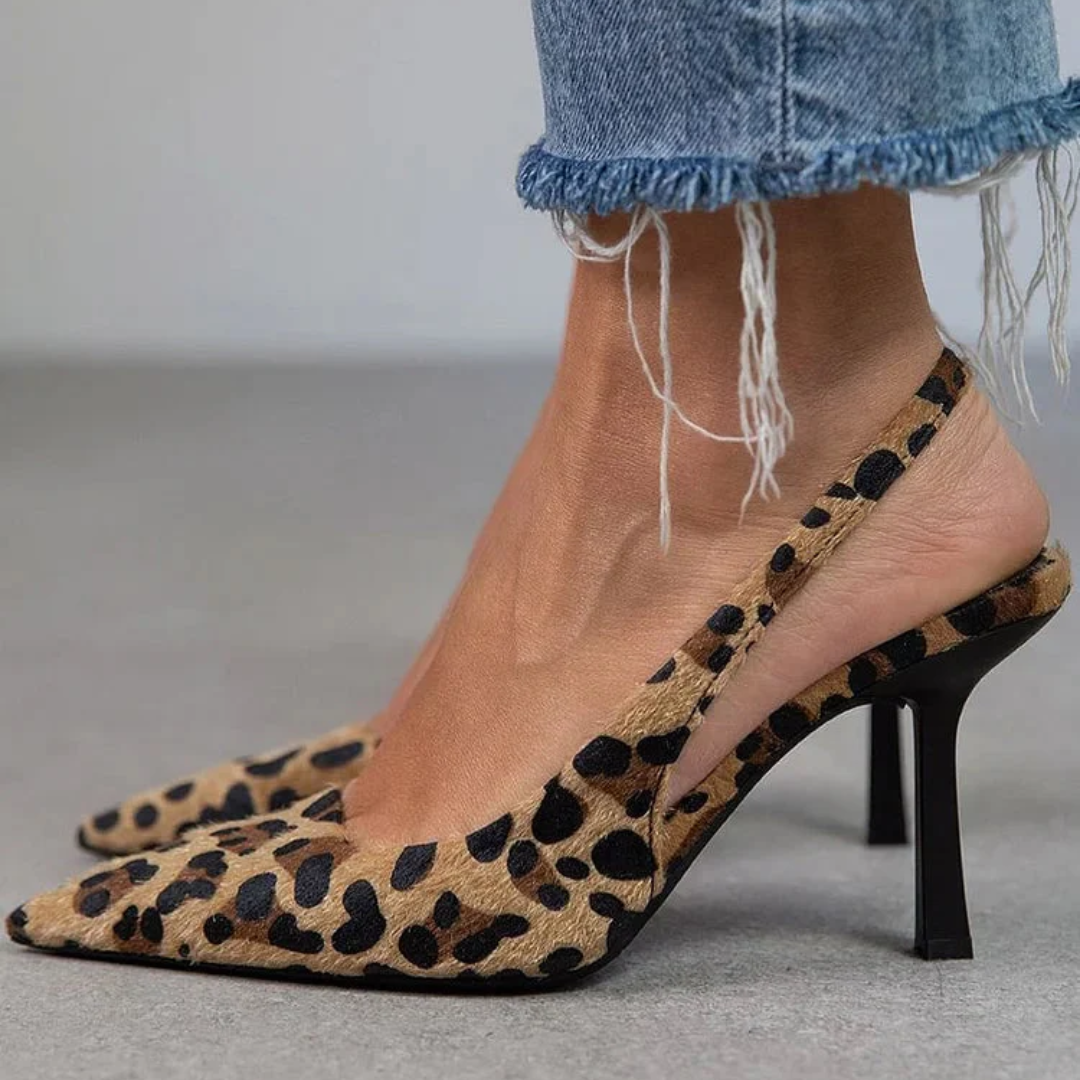 Dafne | Zapatos de tacón con estampado de leopardo