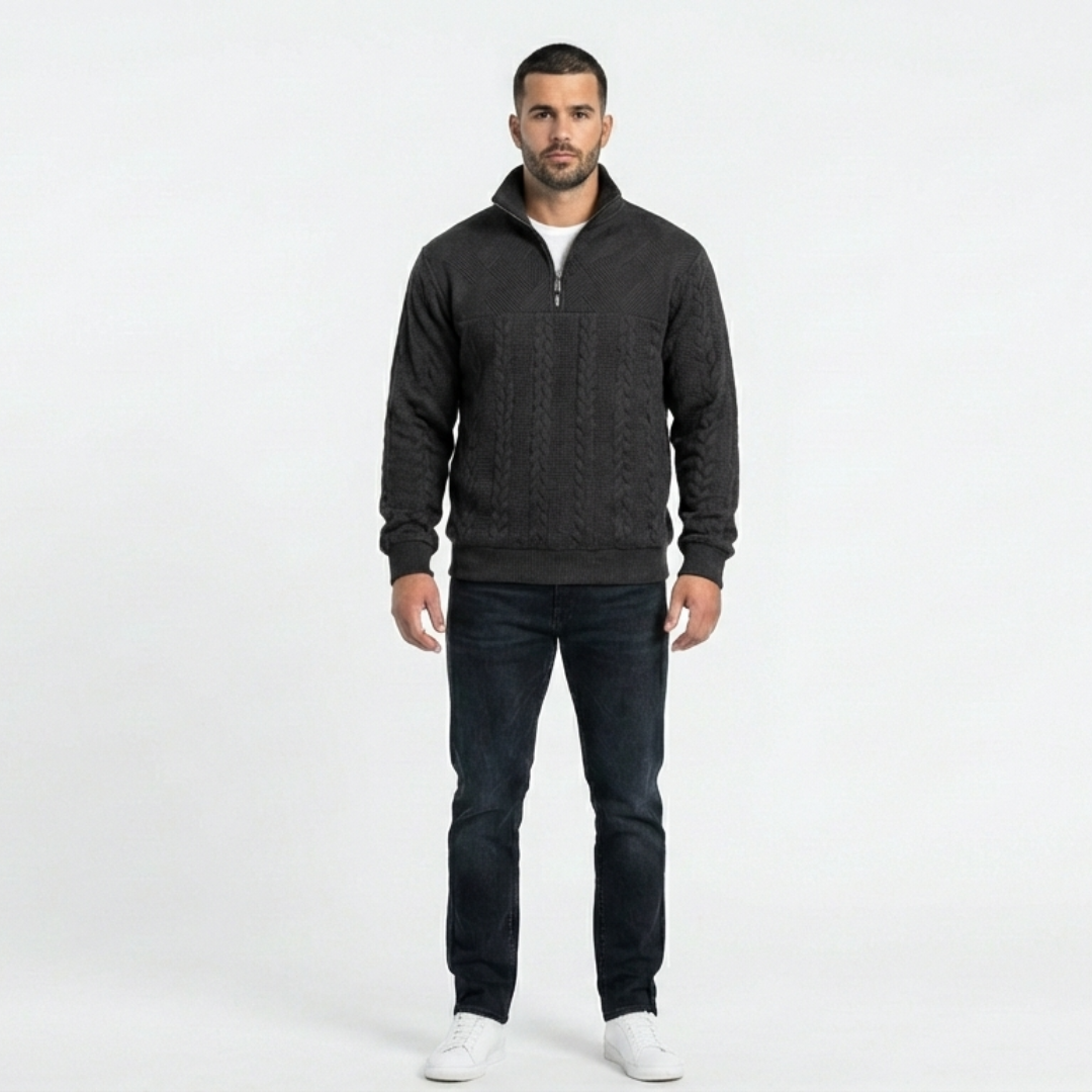 Rafael | Suéter vintage con cremallera para hombre