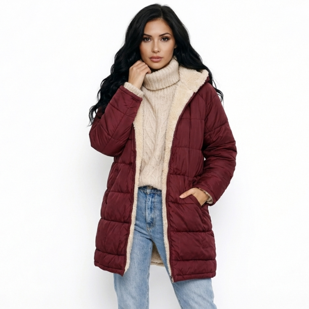 Amelia |Chaqueta Acolchada con Borrego