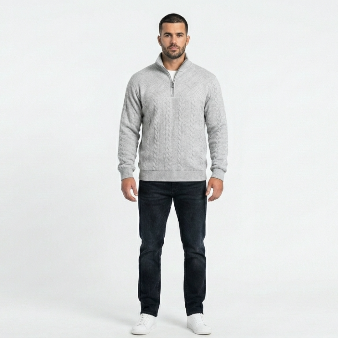 Rafael | Suéter vintage con cremallera para hombre