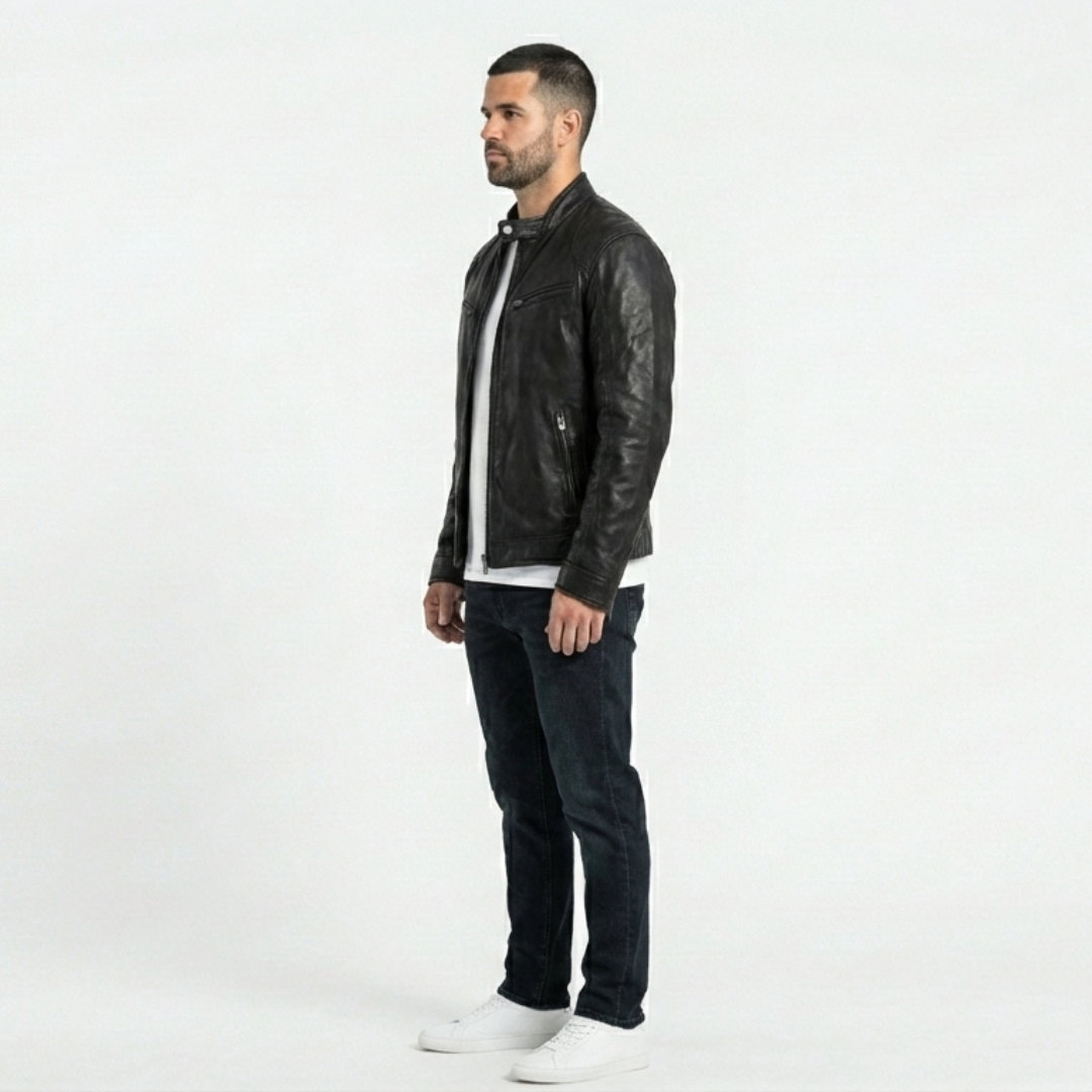 Dante | Chaqueta de Cuero Biker