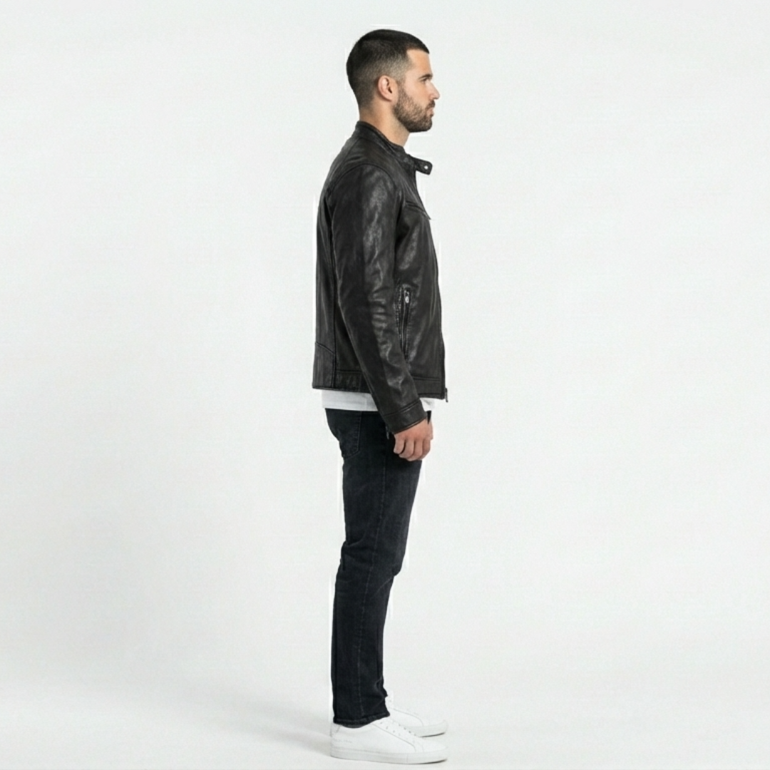 Dante | Chaqueta de Cuero Biker