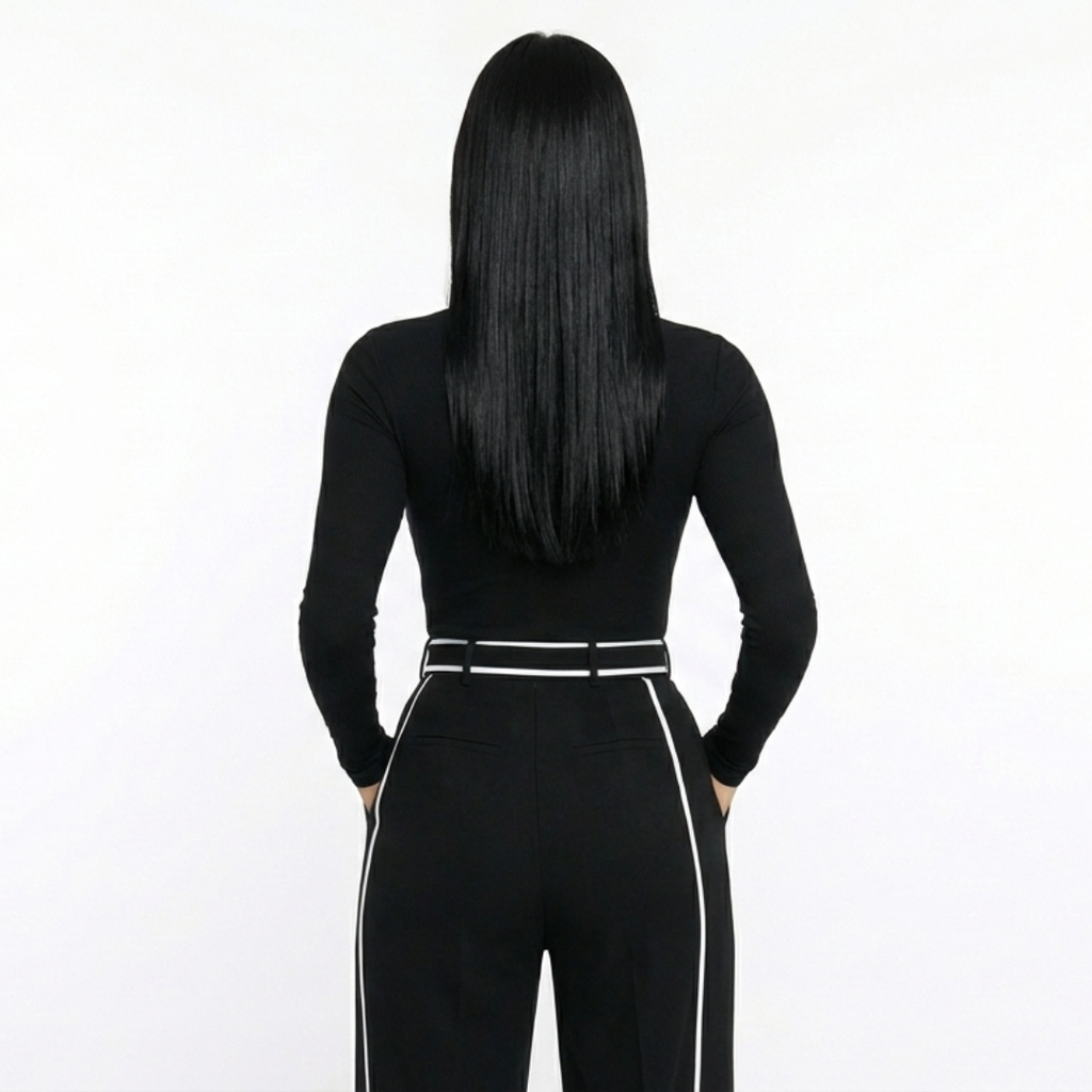 Emma | Conjunto elegante de dos piezas con cuello alto y pantalón ancho