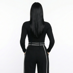 Emma | Conjunto elegante de dos piezas con cuello alto y pantalón ancho