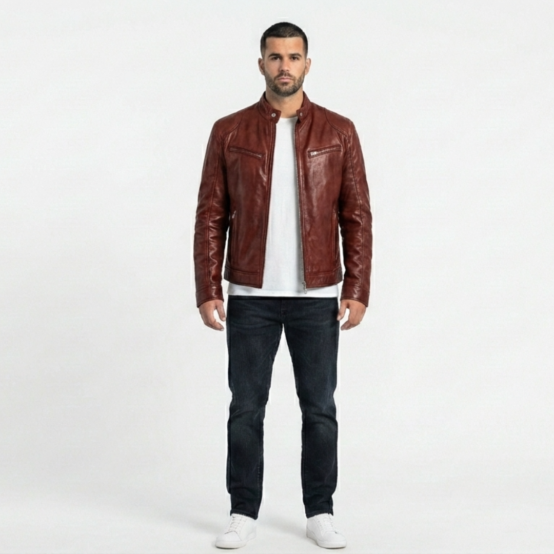Dante | Chaqueta de Cuero Biker