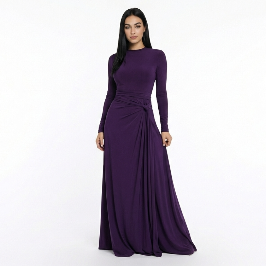 Naiara ❘ Vestido maxi con nudo lateral