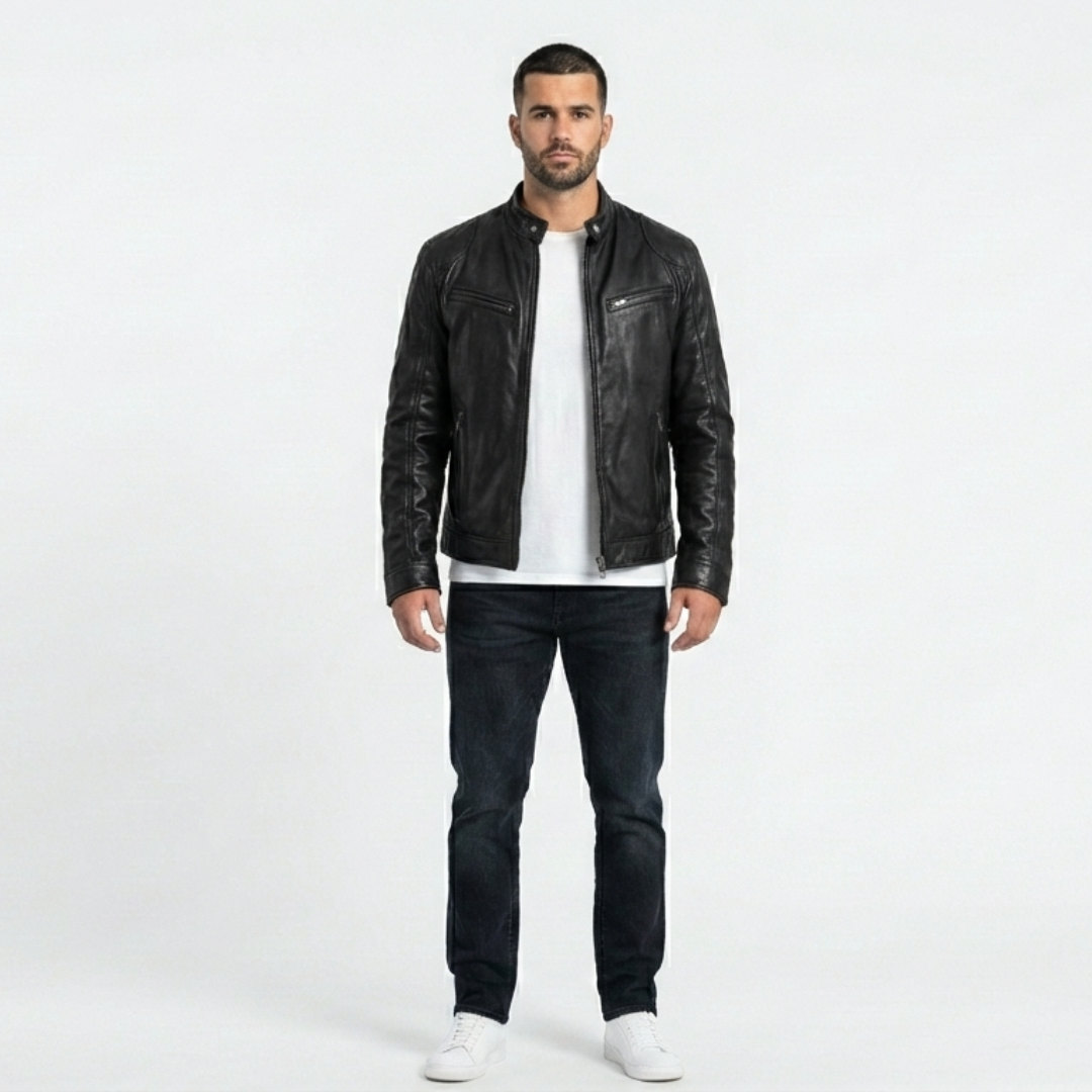 Dante | Chaqueta de Cuero Biker