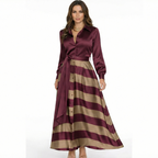 Elisa | Vestido de Rayas con Cintura Ajustable