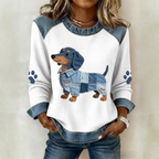 Nuria - Perro salchicha con patchwork denim