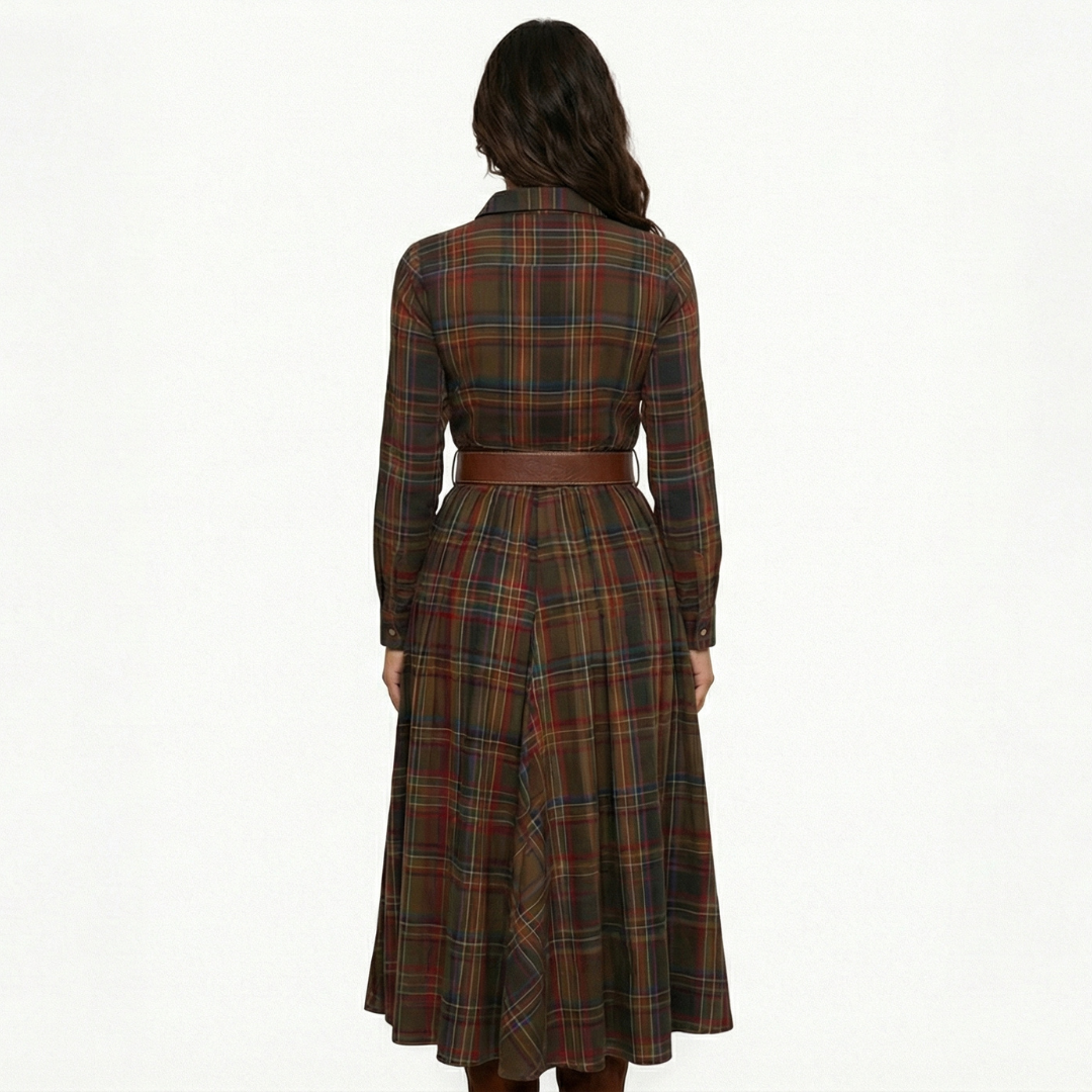 Beatriz ❘ Vestido largo de cuadros