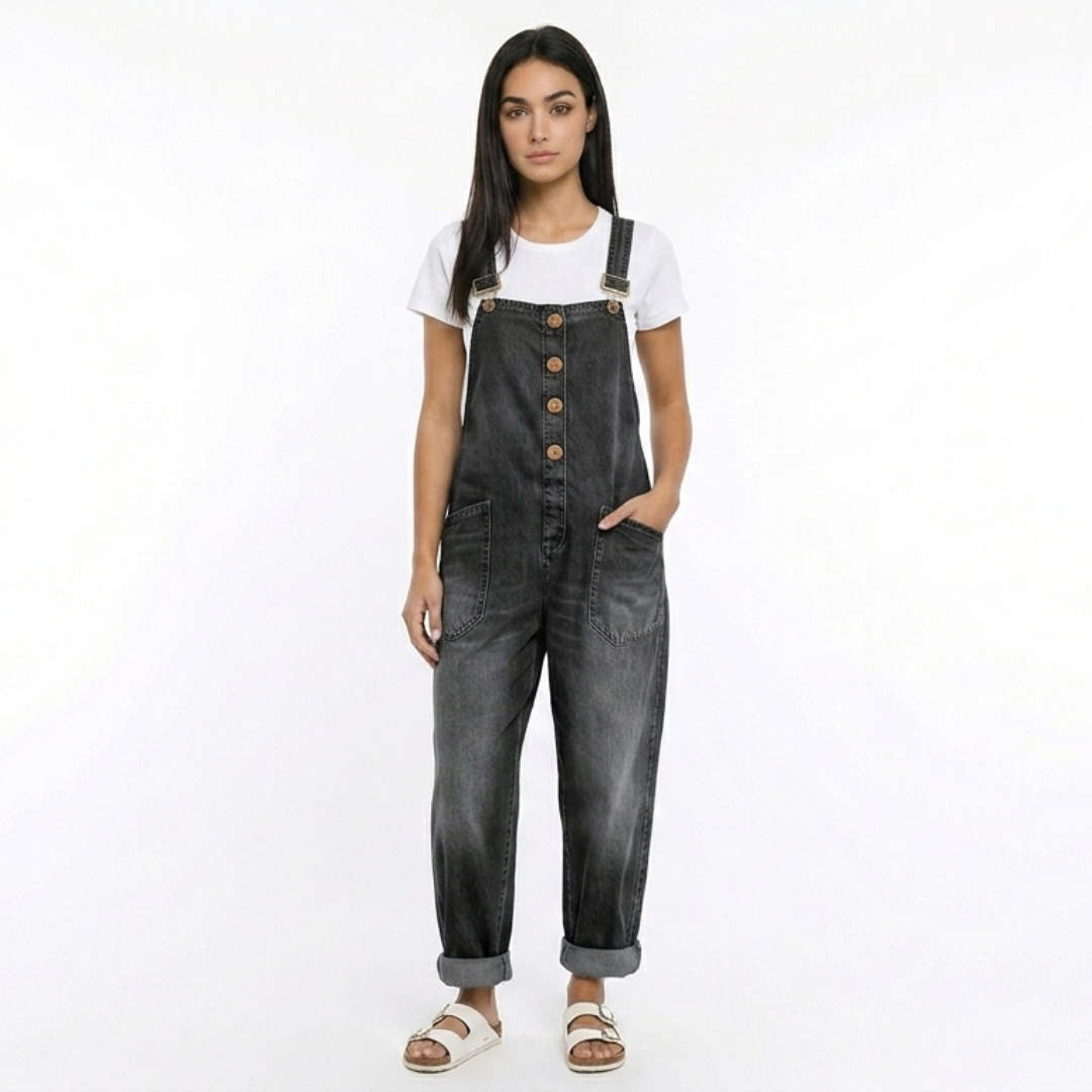 Roció | Mono Vaquero Casual Con Hebilla