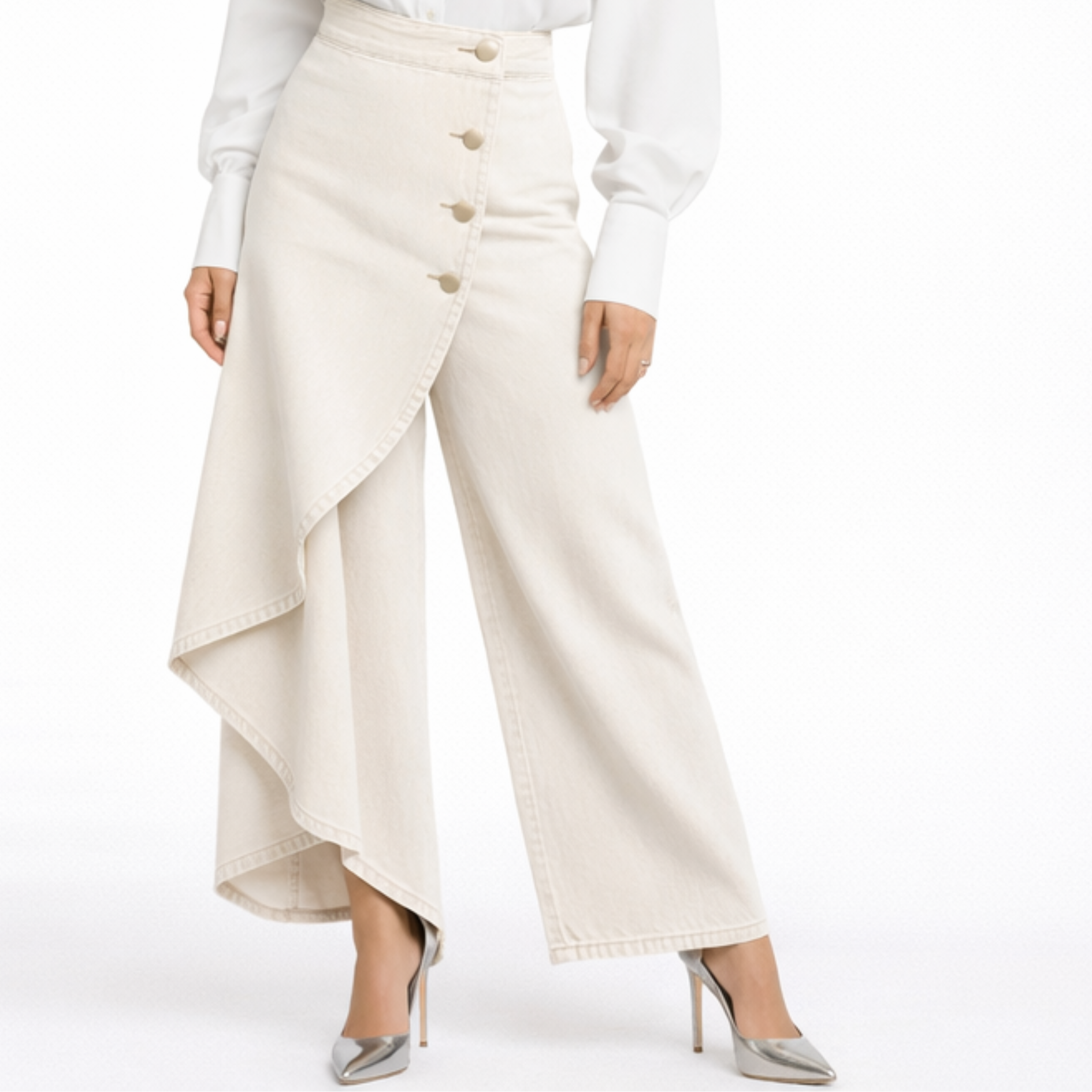 Marta | Jeans de Talle Alto con Pierna Ancha y Corte Relajado en Diseño Elegante