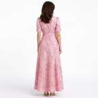 Anabella | Vestido Con Mangas Cortas Abullonadas