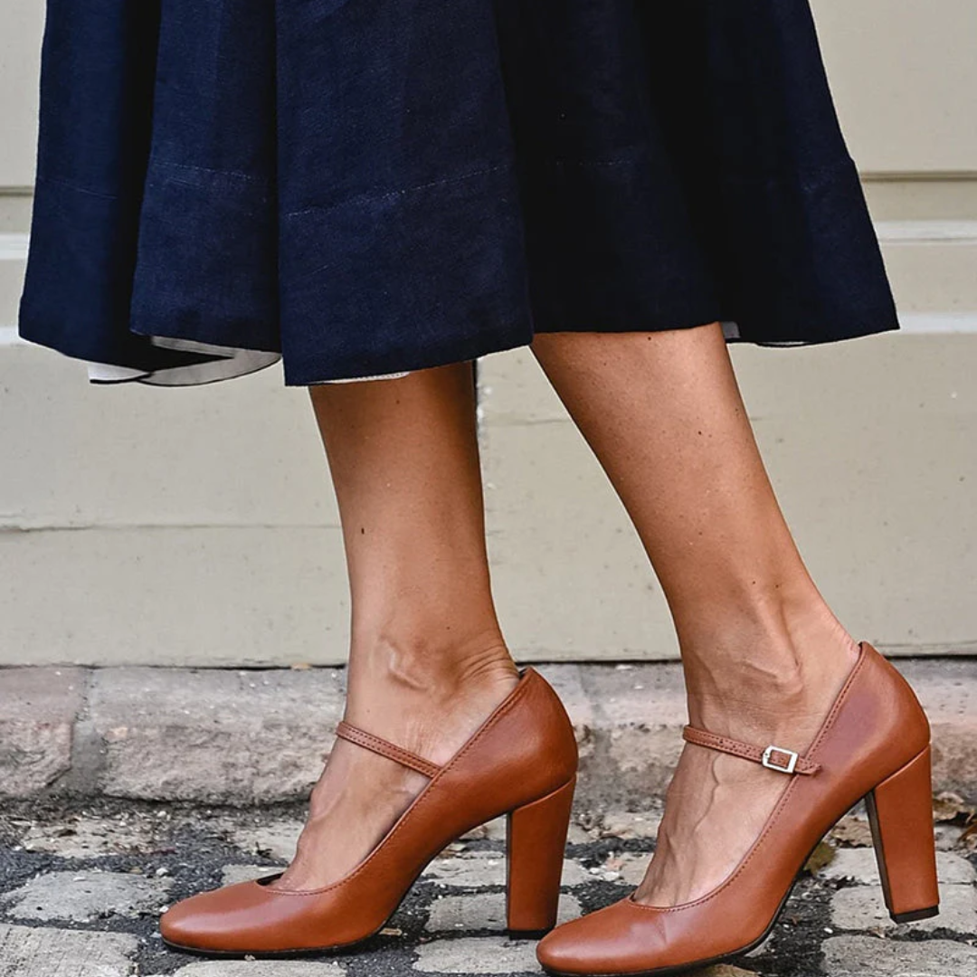 Celeste | Sandalias de diario con pequeño tacón