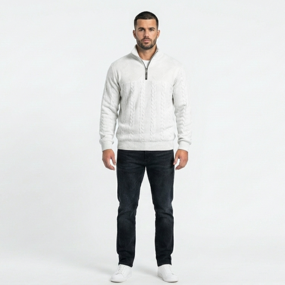 Rafael | Suéter vintage con cremallera para hombre