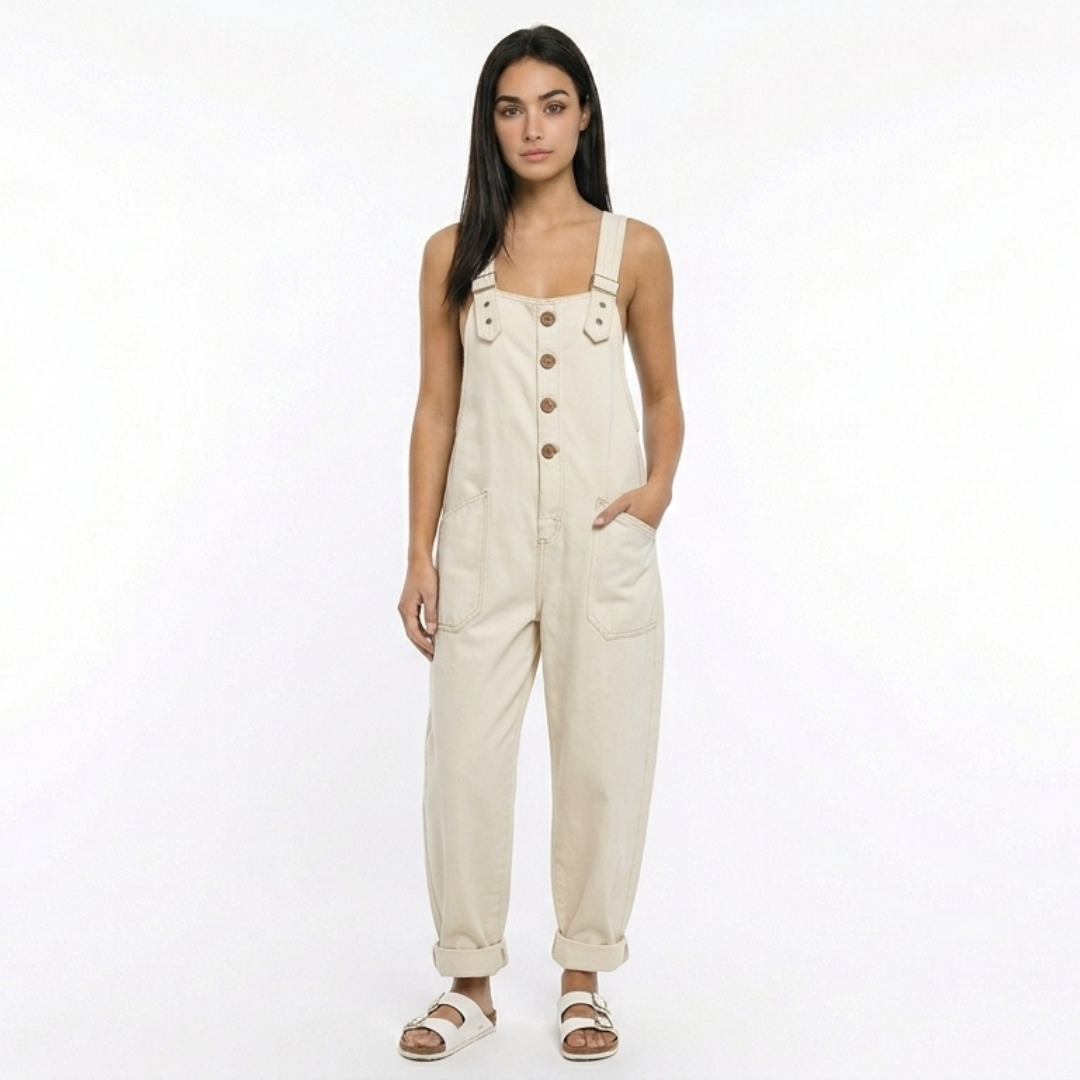 Roció | Mono Vaquero Casual Con Hebilla