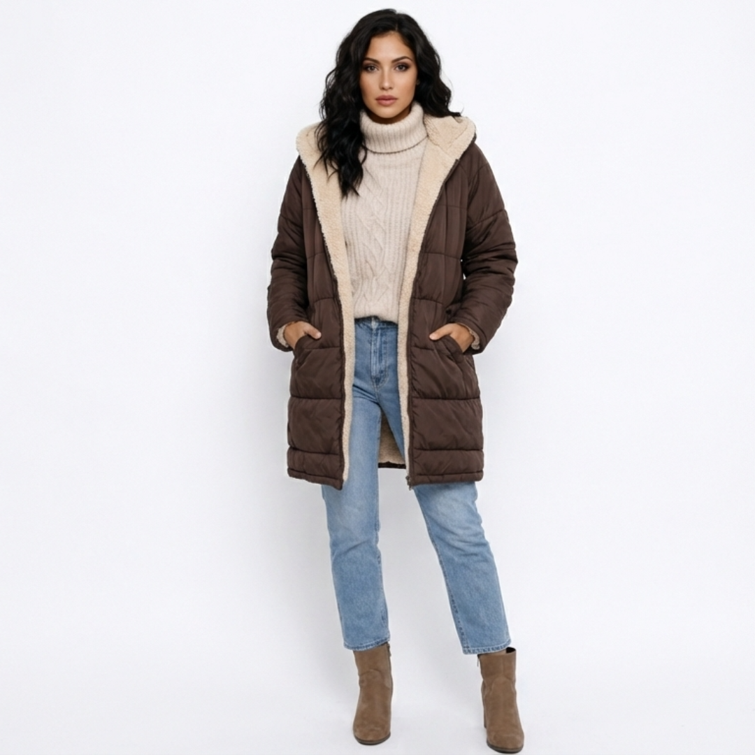 Amelia |Chaqueta Acolchada con Borrego