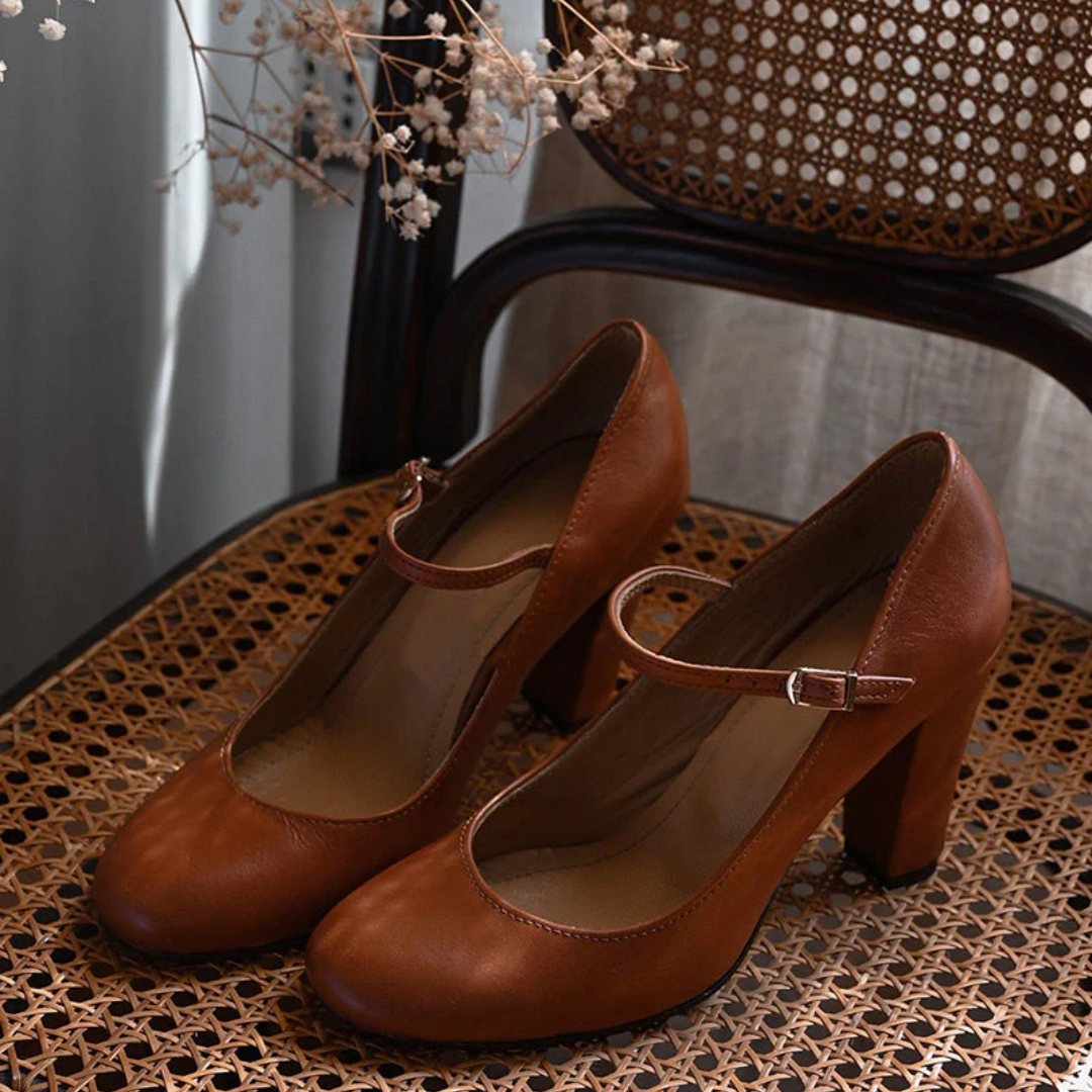 Celeste | Sandalias de diario con pequeño tacón