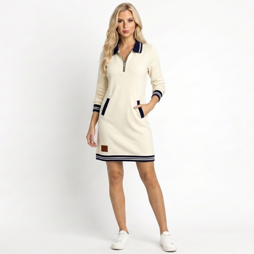 Arlyn | Vestido Casual de Manga Larga con Cremallera