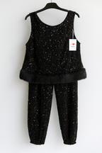 CORDSET NEVE – Conjunto de blusa y pantalón con lentejuelas.