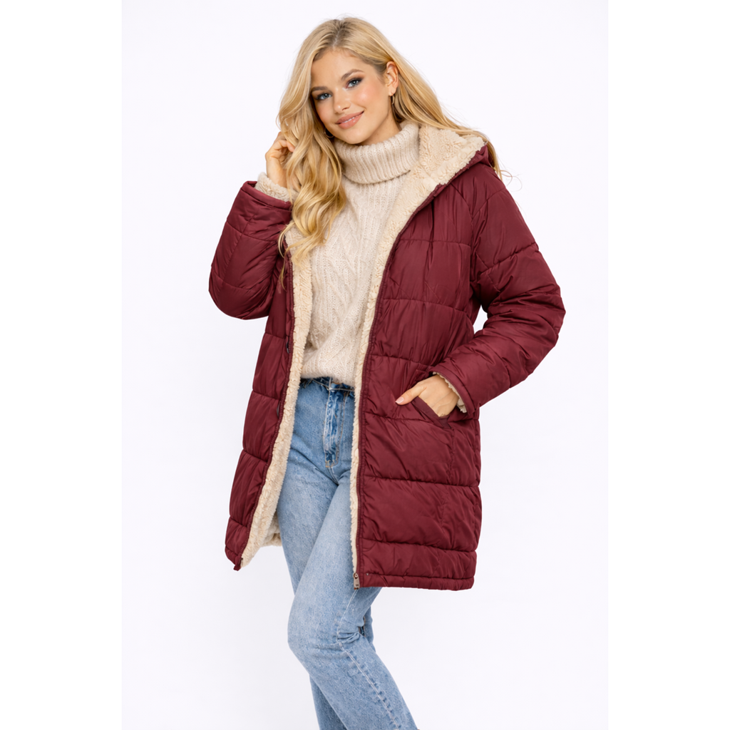 Amelia |Chaqueta Acolchada con Borrego